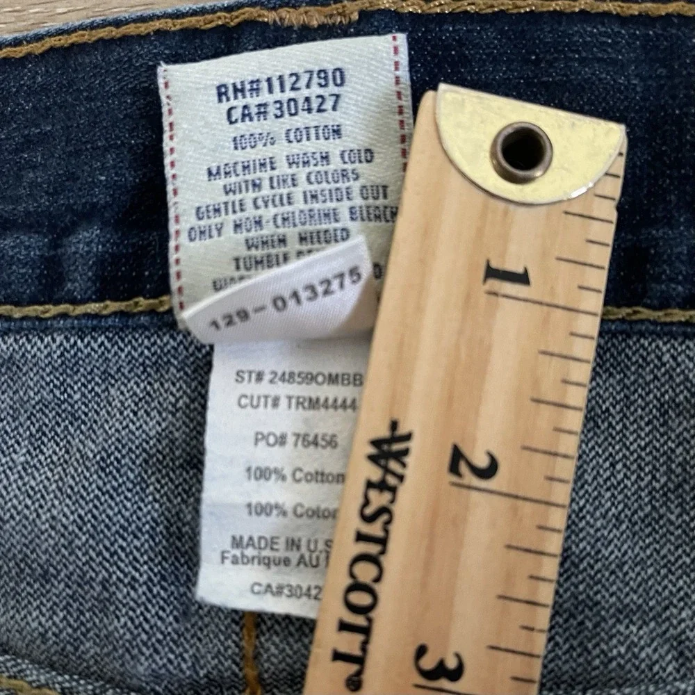 Vtg True Religion Jeans Men 32X28 Ricky Bootcut Denim Flap‎ Pockets Made in USA